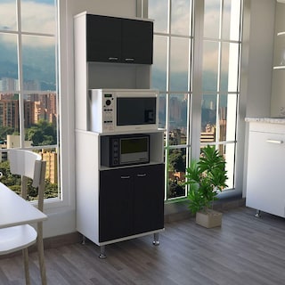 Foto 1 | Foto 1 | Alacena Catina Blanco y Wengue Virtual Muebles