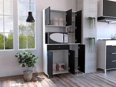 Foto 2 | Foto 2 | Alacena Huzy Wengue y Blanco Virtual Muebles