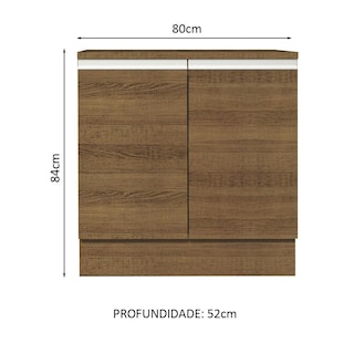 Foto 2 | Foto 2 | Mueble de Cocina Madesa Glamy 80 cm 2 Puertas Marrón