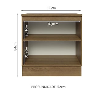 Foto 3 | Foto 3 | Mueble de Cocina Madesa Glamy 80 cm 2 Puertas Marrón
