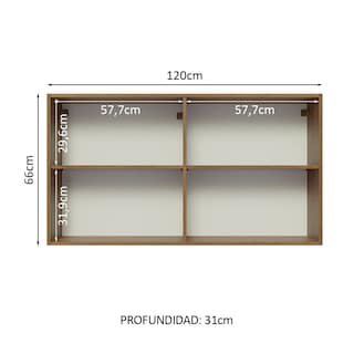 Foto 2 | Foto 2 | Alacena Madesa Glamy Blanco de 120 Cm