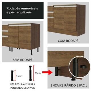 Foto 8 | Foto 8 | Mueble de Cocina Esquinero Madesa Glamy 1 Puerta Marrón