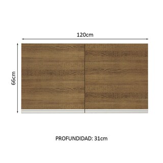 Foto 2 | Foto 2 | Alacena Madesa Glamy 120 Cm 2 Puertas Marron