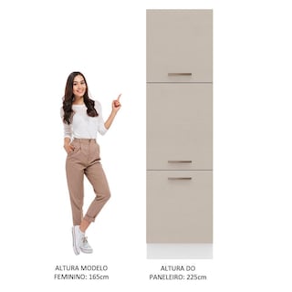 Foto 5 | Foto 5 | Mueble de Cocina Armario Despensa Madesa Ágata Blanco 3 Puertas