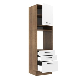Foto 4 | Foto 4 | Mueble de Cocina para Horno 60 cm 1 Puerta y 3 Cajones Agata Madesa Marrón y Blanco