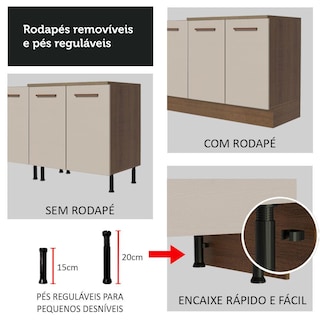 Foto 8 | Foto 8 | Mueble de Cocina Madesa Agata 60 cm 3 Cajones