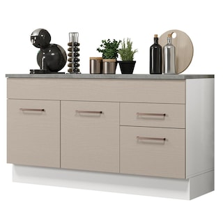 Foto 1 | Foto 1 | Mueble de Cocina para Fregadero Madesa Ágata Blanco 2 Cajones y 2 Puertas - con Tablero