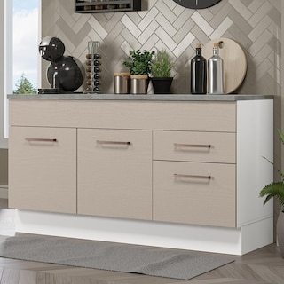 Foto 2 | Foto 2 | Mueble de Cocina para Fregadero Madesa Ágata Blanco 2 Cajones y 2 Puertas - con Tablero