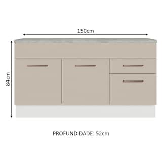 Foto 3 | Foto 3 | Mueble de Cocina para Fregadero Madesa Ágata Blanco 2 Cajones y 2 Puertas - con Tablero