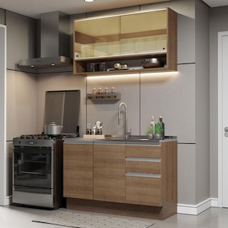 Foto 2 | Foto 2 | Mueble de Cocina Compacto 120 cm Marrón Glamy Madesa 02