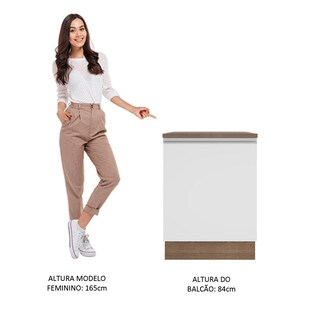 Foto 6 | Foto 6 | Mueble de Cocina Madesa Glamy 60 cm 1 Puerta Blanco