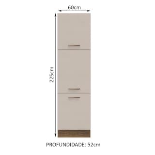 Foto 2 | Foto 2 | Mueble De Cocina Organizador 60 Cm 3 Puertas Marrón/crema Agata Madesa