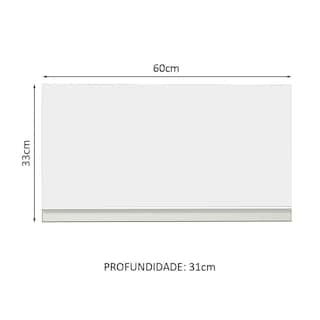 Foto 2 | Foto 2 | Alacena Madesa Glamy Marrón/Blanco 60 cm 1 Puerta Basculante