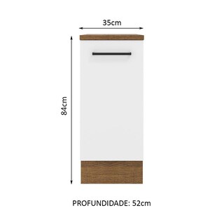 Foto 2 | Foto 2 | Mueble de Cocina Madesa Agata 35 cm 1 Puerta Marrón