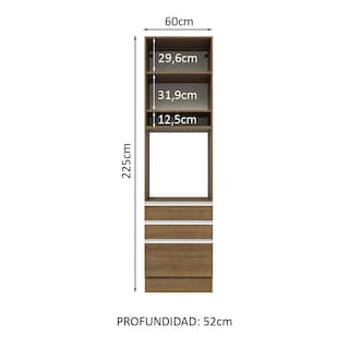 Foto 3 | Foto 3 | Mueble de Cocina para Horno Madesa Glamy Marrón 1 Puerta y 3 Cajones