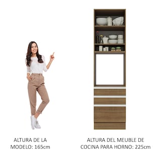 Foto 6 | Foto 6 | Mueble de Cocina para Horno Madesa Glamy Marrón 1 Puerta y 3 Cajones