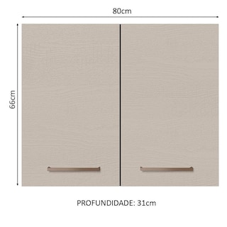 Foto 2 | Foto 2 | Alacena 80 cm 2 Puertas Madesa Agata Blanco