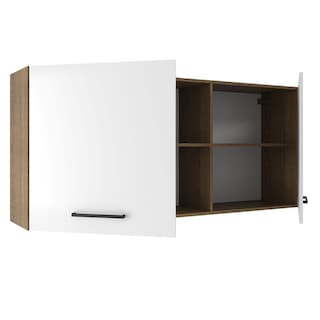 Foto 4 | Foto 4 | Alacena Madesa Agata 150 cm 2 Puertas y 2 Nichos Marrón y Blanco