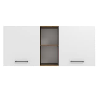 Foto 6 | Foto 6 | Alacena Madesa Agata 150 cm 2 Puertas y 2 Nichos Marrón y Blanco