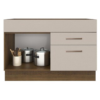 Foto 3 | Foto 3 | Mueble de Cocina para Fregadero 1 Puerta y 2 Cajones Madesa Agata Marrón