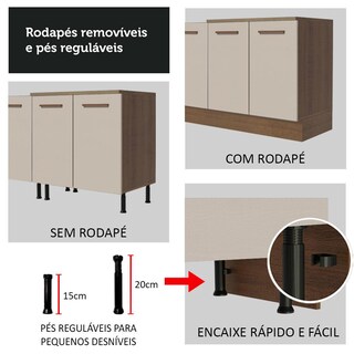 Foto 8 | Foto 8 | Mueble de Cocina para Fregadero 1 Puerta y 2 Cajones Madesa Agata Marrón