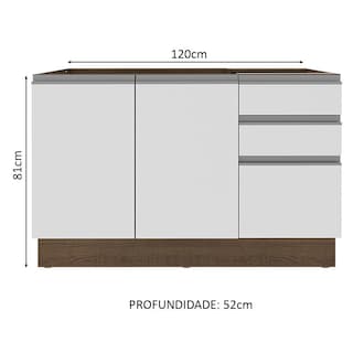 Foto 2 | Foto 2 | Mueble de Cocina para Fregadero Madesa Glamy Blanco sin Tablero ni Fregadero