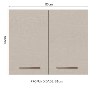 Foto 2 | Foto 2 | Alacena Agata Madesa 80 cm 2 Puertas Marrón y Crema