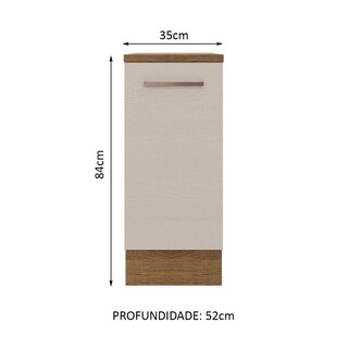 Foto 2 | Foto 2 | Mueble de Cocina Madesa Agata 35 cm 1 Puerta Marrón