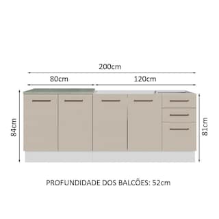Foto 3 | Foto 3 | Mueble para Cocina Madesa Agata Beige