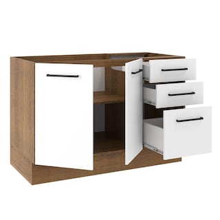 Foto 4 | Foto 4 | Mueble de Cocina para Fregadero Madesa Agata 2 Puertas y 3 Cajones Marrón
