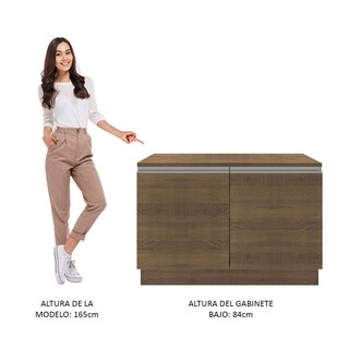 Foto 5 | Foto 5 | Mueble De Cocina Para Fregadero Madesa Glamy 120 Cm 2 Puertas (con Tablero) Marrón