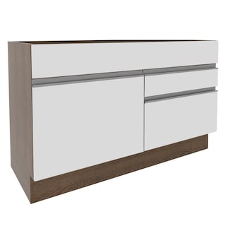 Foto 1 | Foto 1 | Mueble de Cocina para Fregadero Madesa Glamy 120 Cm 1 Puerta y 2 Cajones Blanco