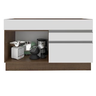 Foto 2 | Foto 2 | Mueble de Cocina para Fregadero Madesa Glamy 120 Cm 1 Puerta y 2 Cajones Blanco