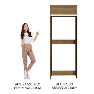 Foto 7 | Foto 7 | Mueble de Cocina porta Refrigerador Madesa Glamy 1 Puerta Marrón