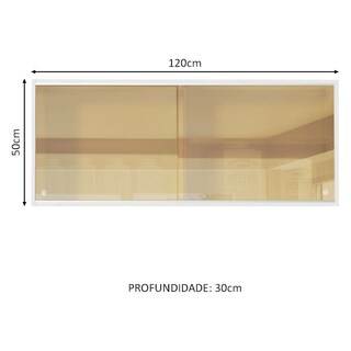 Foto 2 | Foto 2 | Mueble Superior De Cocina 2 Puertas Corredizas Vidrio Reflex Madesa 120cm