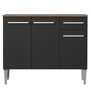 Foto 2 | Foto 2 | Mueble Mostrador Madesa Emilly 3 Puertas Y 1 Cajón - Marron/negro