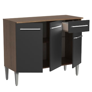 Foto 5 | Foto 5 | Mueble Mostrador Madesa Emilly 3 Puertas Y 1 Cajón - Marron/negro