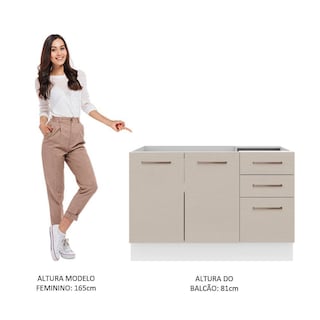 Foto 5 | Foto 5 | Mueble de Cocina Madesa Agata - Mostrador para Fregadero 120 cm x 60 cm