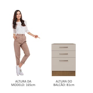 Foto 4 | Foto 4 | Mueble para Cocina Madesa Beige con 3 Cajones