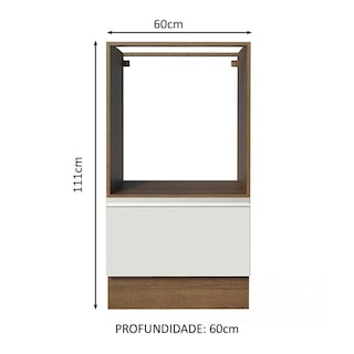 Foto 2 | Foto 2 | Mueble de Cocina para Horno y Microondas Madesa Glamy 60 x 60 cm