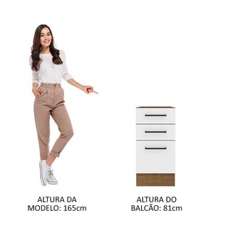 Foto 4 | Foto 4 | Mueble de Cocina Agata Madesa 40 x 60 cm 3 Cajones sin Tablero