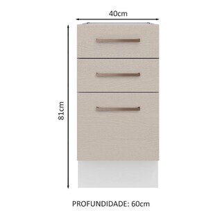 Foto 2 | Foto 2 | Mueble para Cocina Madesa Ágata Blanco 40 x 60 cm
