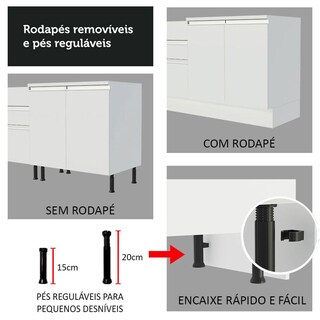 Foto 8 | Foto 8 | Mueble de Cocina 120 x 60 cm 1 Puerta 2 Cajones Glamy Madesa