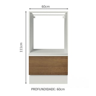 Foto 2 | Foto 2 | Mueble de Cocina para Horno y Microondas Madesa Glamy 60 x 60 cm