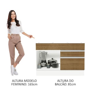 Foto 4 | Foto 4 | Mueble de Cocina Madesa Glamy - Mostrador para Fregadero 120 cm x 60 cm