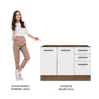 Foto 5 | Foto 5 | Mueble de Cocina Madesa Agata - Mostrador para Fregadero 120 cm x 60 cm