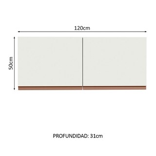 Foto 3 | Foto 3 | Alacena Madesa Reims 120 X 50 Cm 2 Puertas Blanco