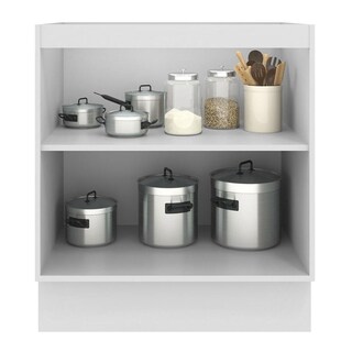 Foto 3 | Foto 3 | Mueble de Cocina 70 x 60 cm 2 Puertas sin Tablero Blanco y Crema Agata Madesa