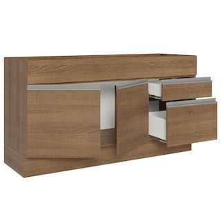 Foto 4 | Foto 4 | Mueble de Cocina Madesa Glamy 150 cm 2 Cajones 2 Puertas sin Tablero ni Fregadero Marrón