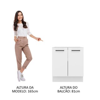 Foto 5 | Foto 5 | Mueble de Cocina Madesa Agata 70 x 60 cm 2 Puertas Blanco